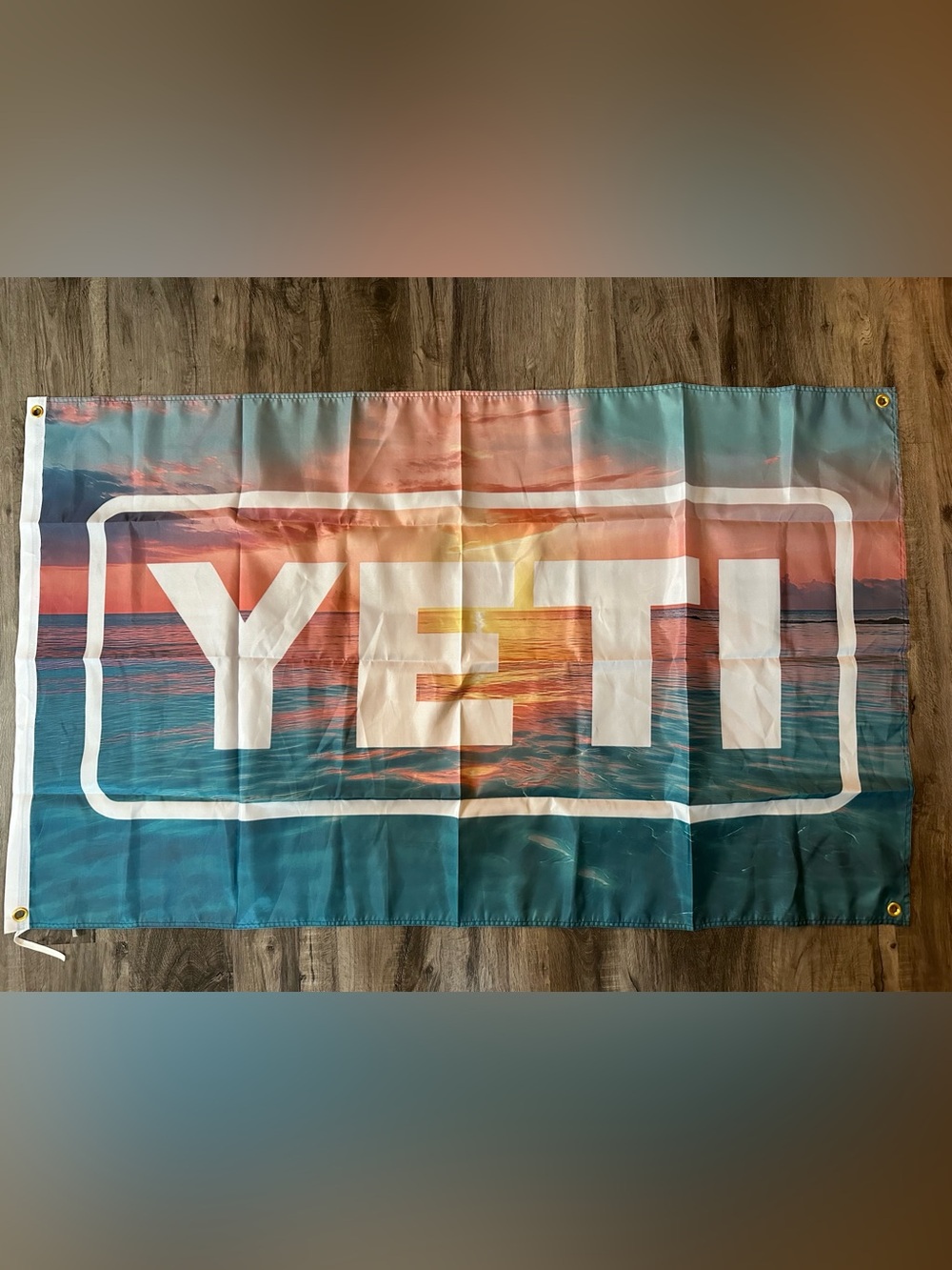Yeti Tropical Ocean Sunset 3x5 Flag Banner